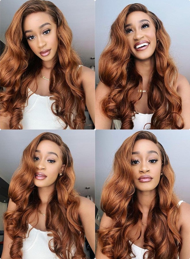 Domiso 24 Inch Honey Blonde 13X4 Lace Front Wigs Human Hair Glueless Wigs Human Hair Brown to Blonde New Body Wave Wigs Updated Twisted Wave Wear and Go Glueless Wigs with Elastic Band - Image 2
